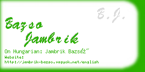 bazso jambrik business card